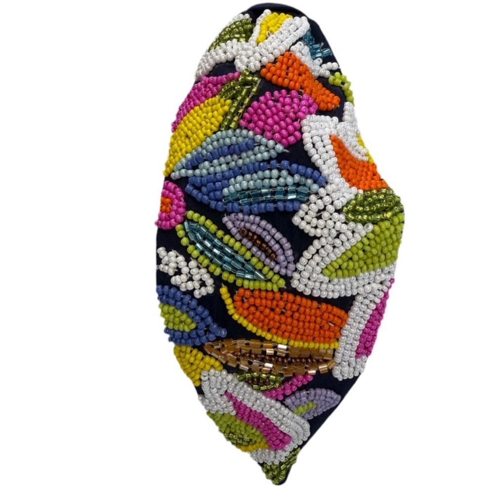 244. The Tropical Leaf Beaded Headband